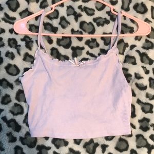 Pacsun medium cropped purple shirt